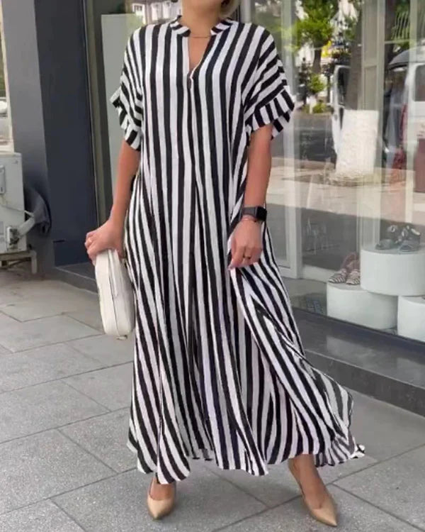 CLASSIC STRIPED SHIRT DRESS