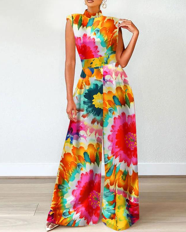 Rainbow Flower Jumpsuit