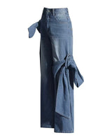 Wide Leg Jeans W/Bows