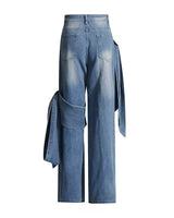 Wide Leg Jeans W/Bows