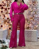 Dazzling Holiday Glitter Pants