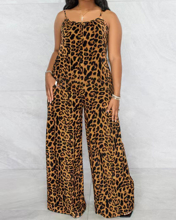 Leopard Palazzo Jumpsuit