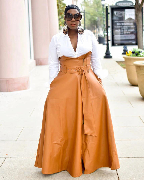 Boujee Farrah Leather Skirt