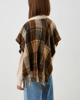 Plaid Shawl Jacquard Sweater