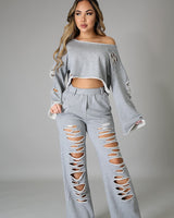 Not Distressed Pant Set