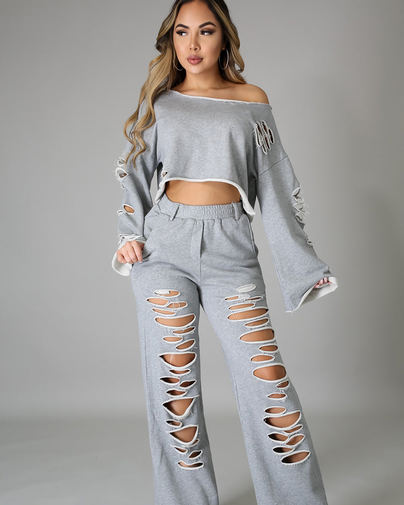 Not Distressed Pant Set